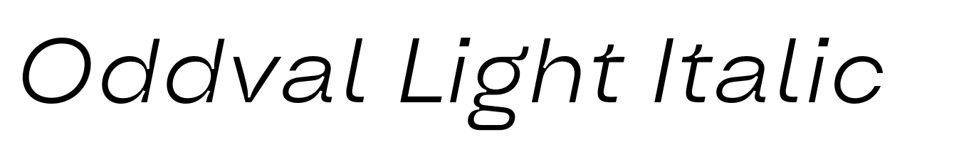 Oddval Light Italic
